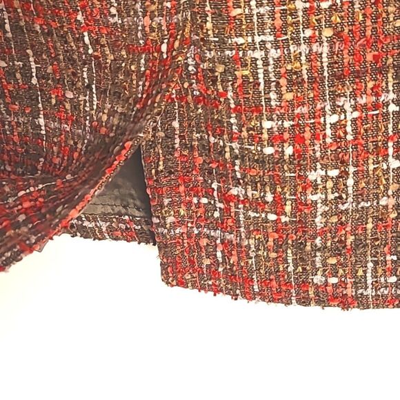 Dalia Collection Modern Fit Skirt, Brown & Orange Tweed, Size 14, NWT - Picture 4 of 7